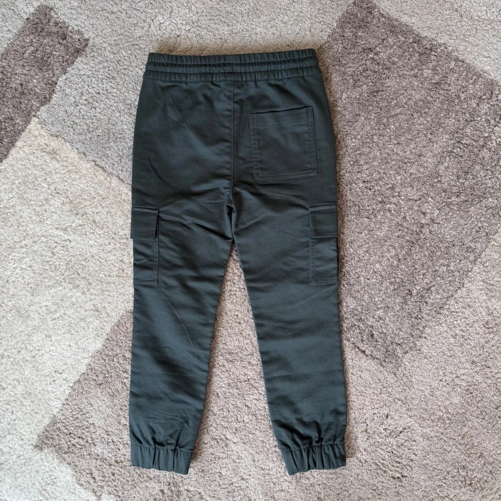 Tony Hawk Boys Cargo Pants Dark Olive Green Elastic Waist Size M 5/6